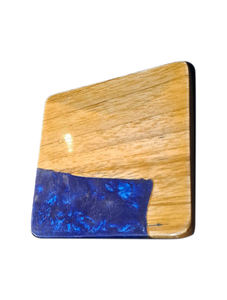 Handcrafted Modern Solid <b>Wood</b> <b>Square</b> for in Ocean Blue for Kitchen Furniture by SOLOBEAT - Product Image 4