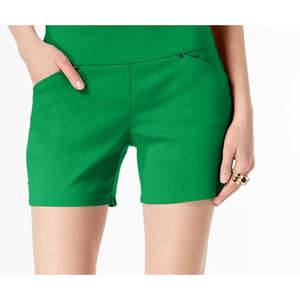 INC International Concepts Pantaloncini da donna taglia 2 Curvy Pull-On verdi con caratteristica traspirante - Product Image 2