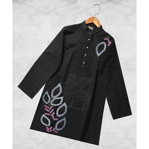 Blusa con Cuello Mandarín y Estampado de Hojas para Mujer KN - Product Image 4