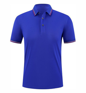 Polo de cuello a rayas de seda helada con diseño de logotipo personalizado OEM ropa de trabajo y algodón de manga corta de verano para hombres - Product Image 2