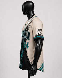 Maillot de baseball respirant personnalisé pour jeunes, uniforme d'équipe sur mesure, chemises à col en V, maillots de sport en gros - Product Image 3