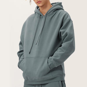 Vente en gros 2025 pull haute qualité 350gsm sweat à capuche lourd surdimensionné logo personnalisé blanc unisexe poids lourd sweat-shirt pour hommes - Product Image 3