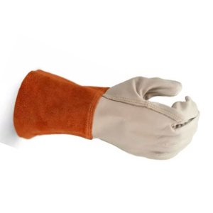 ถุงมือทำงานเชื่อมหนังแท้ป้องกันความร้อนถุงมือทำงานเชื่อมหนังวัวแยกหนังวัวสำหรับช่างเชื่อม - Product Image 3