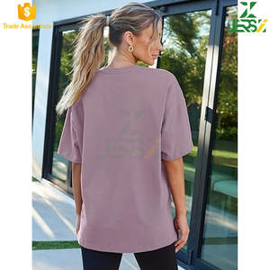 Camiseta de manga corta Unisex para mujer y hombre personalizable Transferencia de Calor DTG logotipo bordado serigrafía Boxy Fit desgastado - Product Image 4