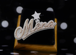 Colgante Personalizado con Letra en Forma de VVS, Diamante Moissanite de Corte Redondo, Chapado en Rodio sobre Plata de Ley 925, para Uso Unisex - Product Image 6