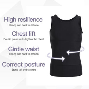 Camiseta sin Mangas de Compresión Transpirable y Adelgazante para Hombre, Chaleco Deportivo de Secado Rápido y Resistente al Sudor, Camiseta Interior de Algodón/Bambú - Product Image 3