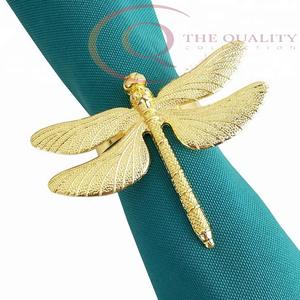 Ensemble d'anneaux de serviette en aluminium décoratifs pour la table à manger de mariage, style luxueux, écologique, de haute qualité - Product Image 1