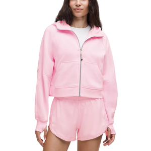 Women's Full-<b>Zipped</b> Polyester/Cotton Hoodie Oversized Straight Shape Anti-Pilling Knitted Fabric Breathable Autumn Spring Winter - Product Image 1