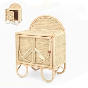 Mesita de noche para niños, venta al por mayor, mesita de noche natural, gabinetes para niños pequeños, mesitas de noche de ratán de primera elección - Product Image 1