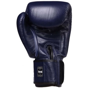 Guantes de Boxeo Twins Azul Oscuro de Alta Calidad, Profesionales, para Ganar Combates, 100% Cuero Original - Product Image 5