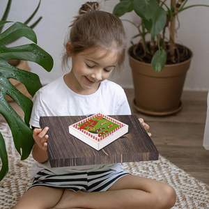 Mini cajas de pizza Tortugas Pizza pequeña Pizza cuadrada pequeña Pizza cartón con pegatinas para favores de fiesta 3,54x3,54x0,78 pulgadas - Product Image 6