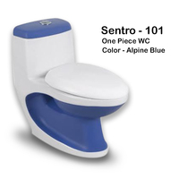 Inodoro de Cerámica Moderno Sentro-101, Inodoro de Cerámica de Una Pieza con Descarga por Gravedad, Asiento de Inodoro Occidental, Artículos Sanitarios Modernos para Baño