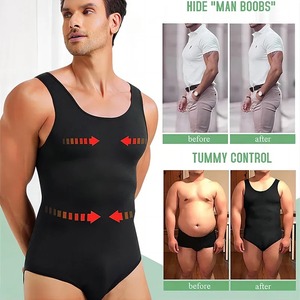 Tummy Control Thermal Spandex Compression Romper Shapewear for Men Jumpsuit Shorts Full Bodysuit Slimming Breathable - Product Image 3
