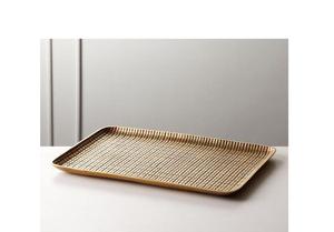 ถาดเสิร์ฟวัสดุไม้ทรงกลมดีไซน์แฮนด์เมดพร้อมถาดจับเคลือบผงสีดํา - Product Image 3