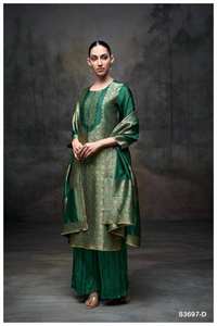 Salwar Kameez pour femmes en viscose pure de qualité supérieure, tissée en soie avec travail manuel, marque Ganga, toutes saisons, vêtements de fête, prix de gros - Product Image 5