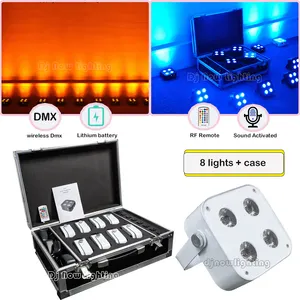 BOTHLIGHTING סוללה מופעל Dj חופש נקוב 4x12w IR4 מיני uplight אלחוטי LED Uplight חתונה uplights