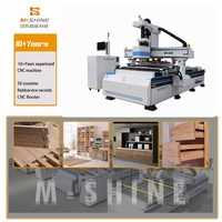 Máquina Router CNC Industrial de 3 Ejes Jinan M-shine M8-1328 con Sistema Syntec/DSP, Bomba de Refrigeración por Agua de Alta Velocidad y Motor para Trabajos en Madera