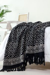 ผ้าปูเตียงผ้าฝ้ายเนื้อนุ่มสีฟ้าครามทำด้วยมือสไตล์อินเดียสำหรับเดินทางสไตล์โบฮีเมียนผ้าคลุมโซฟา - Product Image 5