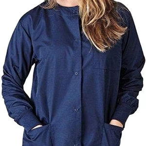 Veste de travail en coton pour femmes, conçue pour l'hôpital et les cliniques, offrant un confort doux, un tissu durable et un style professionnel - Product Image 6