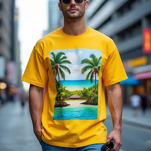 Surdimensionné imprimé à manches courtes t-shirts hommes vêtements de sport Gym Fitness t-shirts hommes décontracté O cou surdimensionné t-shirts hommes - Product Image 6