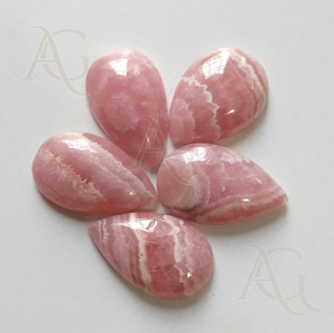 Rodocrosita peras pera cabujón piedra preciosa suelta Rosa piedra opaca venta al por mayor joyería de plata con bandas de 3x5mm a 20x30mm - Product Image 6