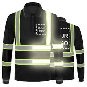 Chemises polo de sécurité haute visibilité pour hommes, vêtements de travail haute visibilité, chemise polo de travail réfléchissante, chemise polo de travail à manches courtes pour la construction - Product Image 4