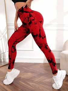 High Waist Yoga <b>Leggings</b> <b>Pockets</b> Tummy Control Gym Tights for Running Pants Fitness <b>Workout</b> Spandex/Nylon Quick Dry - Product Image 2