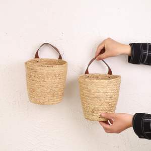 Cesta Colgante de Mimbre Tejido, Cesta Colgante para Puerta, Decoraciones de Pared para el Hogar, Jardín, Casa de Campo (original) - Product Image 2