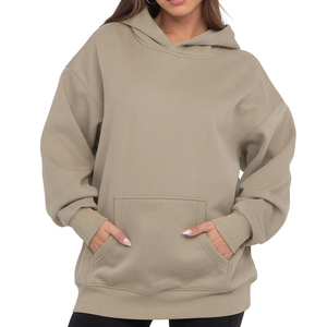 Sudadera con Capucha Extra Grande para Mujer, Estilo Informal, con Lavado Ácido, Hombros Caídos, Felpa, Talla Grande, Ropa Urbana - Product Image 1