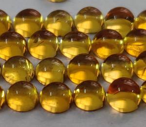 Citrine naturelle ronde 7mm Cabochon dos plat-Cabochon rond en citrine lâche pierre précieuse de qualité supérieure - Product Image 1