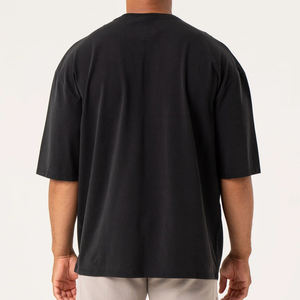 เสื้อยืดลำลองสำหรับผู้ชายทำจากผ้าฝ้าย100% เสื้อยืดโอเวอร์ไซส์สำหรับผู้ชายลำลองธรรมดา - Product Image 2