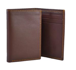 Cartera Bifold Delgada de Cuero Genuino para Hombre, Personalizada OEM, Protección RFID, Gran Capacidad, Ranuras para Tarjetas, Impermeable - Product Image 2