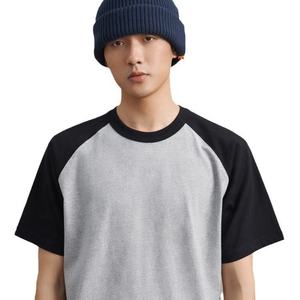 300 Gsm Heavy Cotton logo Custom Unisex Men Women 300gsm Solid Blank Casual Short Sleeve <b>Raglan</b> Sleeve T-shirt for men - Product Image 1