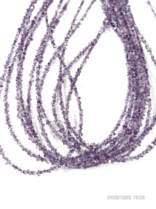 Cuentas Facetadas de Cuarzo Diamante Herkimar Morado Natural de Calidad AAA, Tamaño 6MM, Certificadas por Aigs para la Fabricación de Joyas - Product Image 6