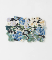 Tapis moderne tufté à la main Cassia laine viscose mélange en forme de fleur doux élégant tapis pour chambre salon décor à la maison