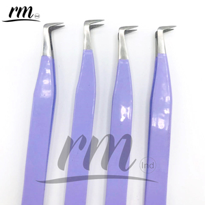 แหนบสำหรับต่อขนตาปลอมปลายเพชรทำจากสเตนเลสเพื่อเพิ่มวอลลุ่มบูตสีม่วงอ่อนจากผู้ผลิต RMI - Product Image 4