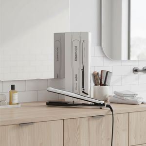 Lisseur à vapeur professionnel pour cheveux, céramique tourmaline, chauffe rapide, affichage de la température 120-210°C, usage domestique et professionnel, garantie 1 an - Product Image 3