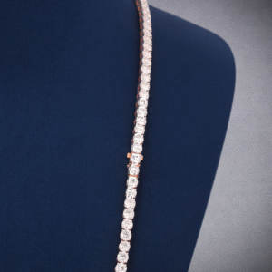 Lujo Real diamante tenis cadena joyería 4MM 24 pulgadas 925 Plata Moissanite tenis cadena collar mejor oferta - Product Image 5