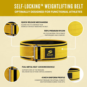 Adjustable Breathable Eco-Friendly Flexible Design Sports Fitness Weightlifting Nylon Lever <b>Belt</b> for Maximum Comfort Long - Product Image 3