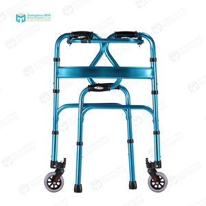 MDK YC8216 Déambulateur pliant avec roues, cadre d'aide à la <span class=keywords><strong>marche</strong></span>, hauteur réglable, certifié CE, léger, facile à utiliser pour - Product Image 5