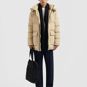 Veste matelassée pour hommes à la mode Matériau en nylon et polyester Veste matelassée à bulles d'hiver Coupe-vent pour l'hiver chaud - Product Image 3