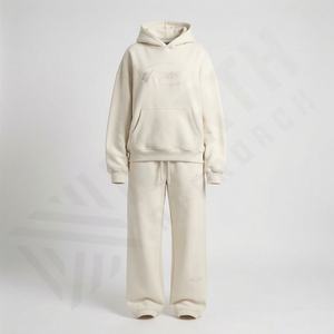 ชุดวอร์มผู้หญิงสไตล์วินเทจสุดเท่ ผ้าฝ้ายฟลีซ 100% เสื้อฮู้ดมีกระเป๋า สวมใส่สบายในฤดูหนาว พร้อมโลโก้พิมพ์ลายสกรีน - Product Image 1