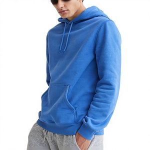 Sweat-shirt à capuche unisexe chaud d'hiver, en molleton épais et mélange de coton, avec cordon de serrage et poche kangourou, vierge - Product Image 6