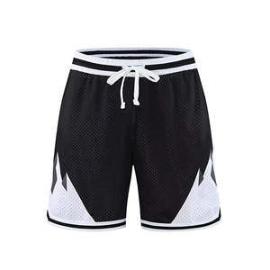 Pantalones Cortos de Baloncesto de Lana para Hombre, Cintura Elástica Cómoda, Malla con Patrón Sólido, Estilo Casual, Impermeables, de Secado Rápido - Product Image 1
