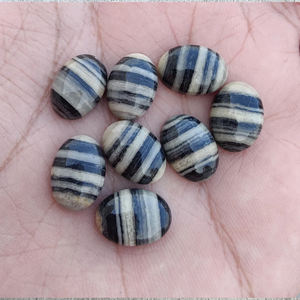 Qualité supérieure Jaspe zèbre naturel Forme ovale Pierres précieuses Dos plat Calibré Vente en gros Cabochon en vrac Toutes les tailles disponibles - Product Image 2