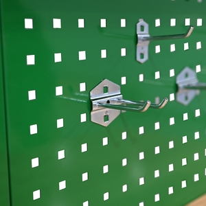 Établi en métal vert intégré Cabine à outils avec tiroirs de mécanicien Panneau perforé pour garage atelier stockage - Product Image 3