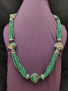 Ensemble de pendentif Mala en perles de haute couture avec des pierres de zircon pour les fêtes spéciales des femmes pour les femmes et les filles - Product Image 2