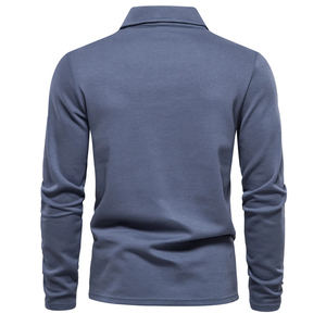2026 Pure Cotton Long-sleeved Polo-<b>shirt</b> for <b>Men</b> Spring and <b>Summer</b> High-end Polo <b>Shirt</b> <b>Men</b> Solid Casual Cotton Polo-<b>Shirt</b> - Product Image 6