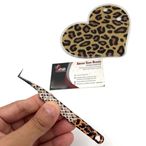 Carreaux de cils imprimés guépard durables pour pince à cils Concevez en gros vos propres carreaux de cils en acrylique personnalisés - Product Image 6