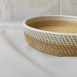 Elegante Plato Redondo de Concha Marina de Ratán para las Fiestas, Vajilla Artesanal Tejida a Mano para la Decoración del Hogar de Lujo - Product Image 6